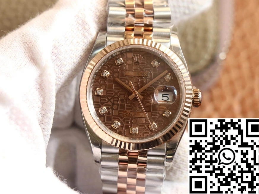 EW Factory Rolex Color Datejust Chocolate Diamond M126231-0025 Dial 0110